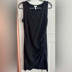 Leith Bodycon Ruched Sleeveless Dress - Black